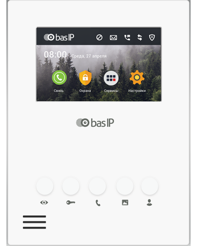 AU-04LA (AU-04L) WHITE. Монитор IP-домофона. BAS-IP в Ярославле