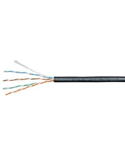 UTP-4P-Cat.5e-SOLID-OUT-PE-UV-100 (11246c-5). Кабель «витая пара» (LAN) для структурированных систем связи. CABEUS в Ярославле