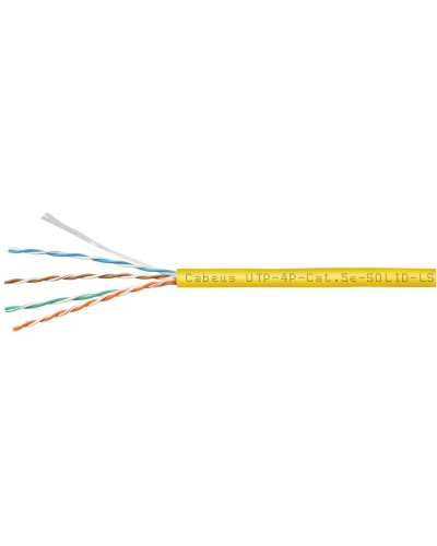 UTP-4P-Cat.5e-SOLID-LSZH-YL (9780c). Кабель «витая пара» (LAN) для структурированных систем связи. CABEUS в Ярославле