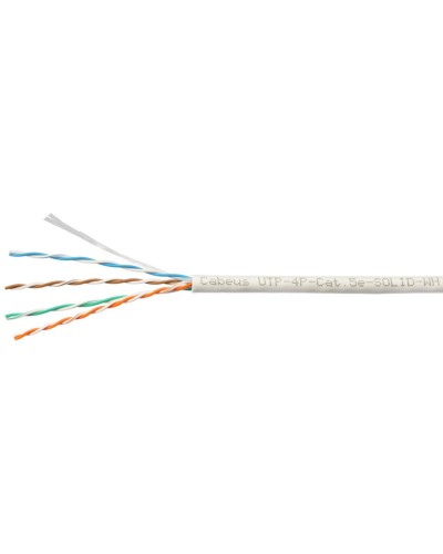 UTP-4P-Cat.5e-SOLID-WH-100 (7471c-5). Кабель «витая пара» (LAN) для структурированных систем связи. CABEUS в Ярославле
