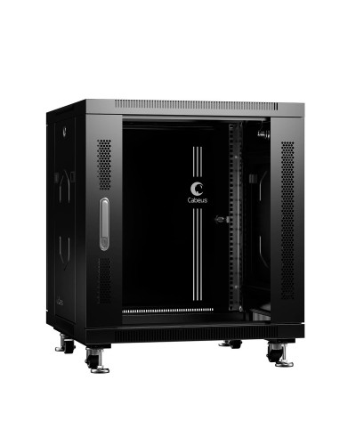 SH-05C-12U60/80-BK (8570c). Шкаф телекоммуникационный 19 напольный 12U. CABEUS в Ярославле