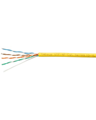 UTP-4P-Cat.5e-SOLID-YL-100 (7251c-5). Кабель «витая пара» (LAN) для структурированных систем связи. CABEUS в Ярославле