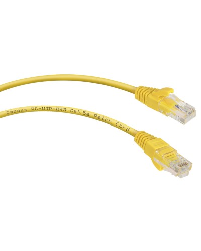 PC-UTP-RJ45-Cat.5e-0.3m-YL (7663c), желтый. Патч-корд медный. CABEUS в Ярославле