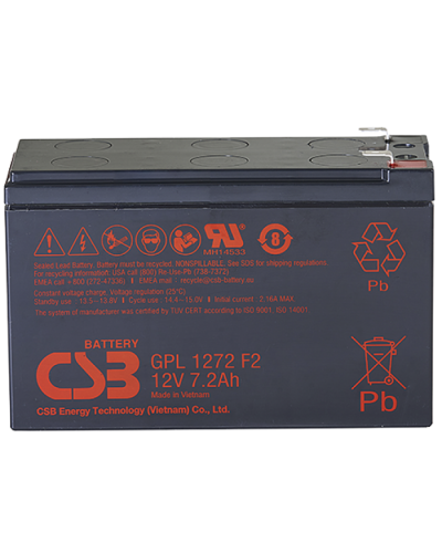 CSB GPL 1272 F2 FR. Аккумулятор герметичный свинцово-кислотный. CSB в Ярославле