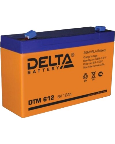 Delta DTM 612. Аккумулятор герметичный свинцово-кислотный. Delta в Ярославле