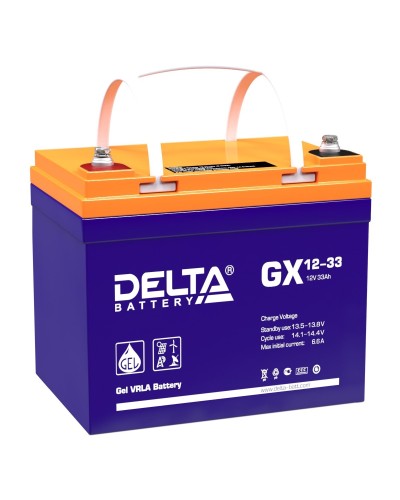Delta GX 12-33. Аккумулятор герметичный свинцово-кислотный. Delta в Ярославле