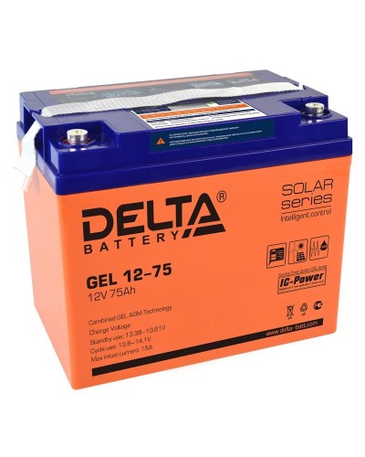 Delta GEL 12-75. Аккумулятор герметичный свинцово-кислотный. Delta в Ярославле