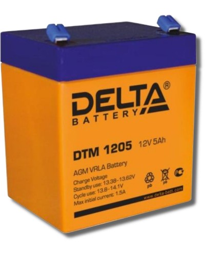 Delta DTM 1205. Аккумулятор герметичный свинцово-кислотный. Delta в Ярославле