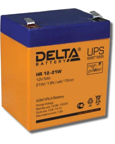 Delta HR 12-21 W. Аккумулятор герметичный свинцово-кислотный. Delta в Ярославле