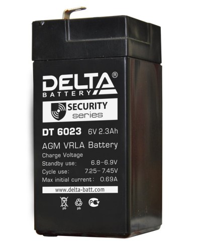 Delta DT 6023 (75мм). Аккумулятор герметичный свинцово-кислотный. Delta в Ярославле
