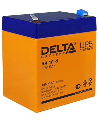 Delta HR 12-5. Аккумулятор герметичный свинцово-кислотный. Delta в Ярославле