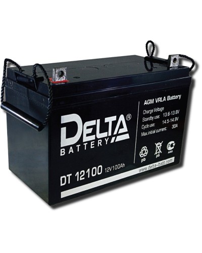 Delta DT 12100. Аккумулятор герметичный свинцово-кислотный. Delta в Ярославле