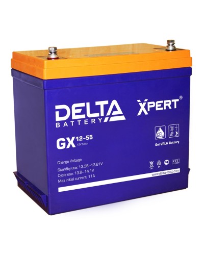 Delta GX 12-55. Аккумулятор герметичный свинцово-кислотный. Delta в Ярославле