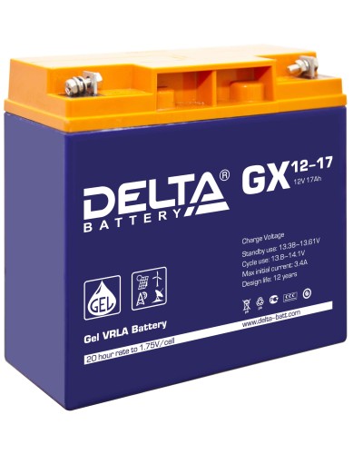 Delta GX 12-17. Аккумулятор герметичный свинцово-кислотный. Delta в Ярославле