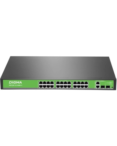 DSP224F-2C-R400 DSP224F-2C-R400 V1 (L2) 24х100Мбит/с 2хКомбо(1000BASE-T/SFP) 24PoE 24PoE+ 400W. Коммутатор с питанием по PoE. Digma в Ярославле