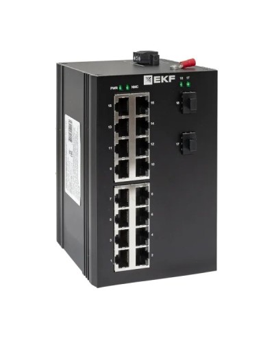 TSX-U-2GX/SFP-16GT. Промышленный неуправляемый коммутатор. EKF в Ярославле