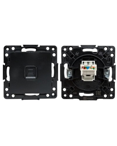 Стокгольм Механизм Розетки RJ-45 1-местной (EZK01-035-10). Механизм Розетки RJ-45 1-местной. EKF в Ярославле