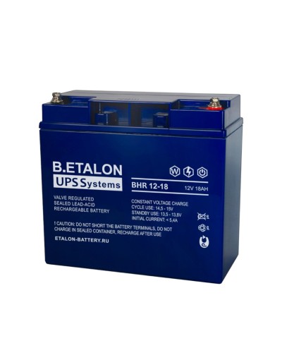 B.ETALON BHR 12-18. Аккумулятор герметичный свинцово-кислотный. ETALON в Ярославле