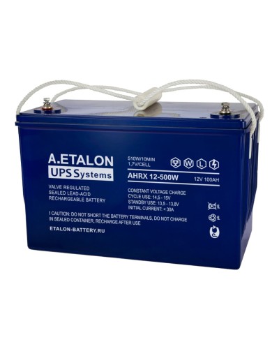 A.ETALON AHRX 12-500W (100). Аккумулятор герметичный свинцово-кислотный. ETALON в Ярославле