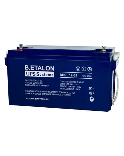 B.ETALON BHRL 12-65. Аккумулятор герметичный свинцово-кислотный. ETALON в Ярославле