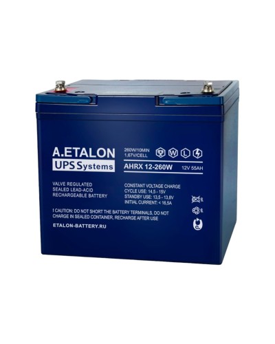 A.ETALON AHRX 12-260W (55). Аккумулятор герметичный свинцово-кислотный. ETALON в Ярославле
