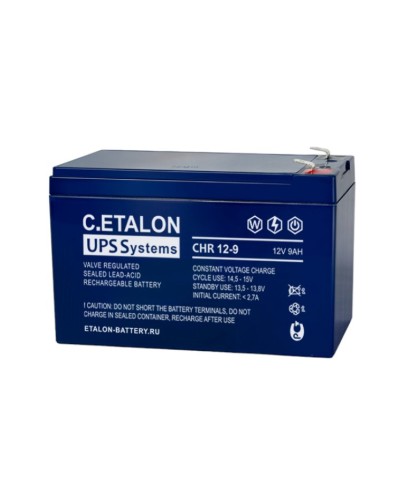 C.ETALON CHR 12-9. Аккумулятор герметичный свинцово-кислотный. ETALON в Ярославле