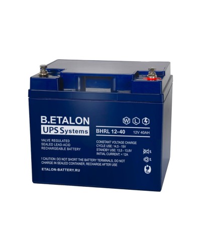 B.ETALON BHRL 12-40. Аккумулятор герметичный свинцово-кислотный. ETALON в Ярославле