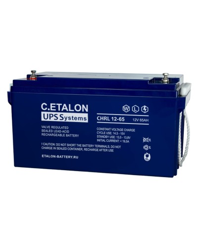 C.ETALON CHRL 12-65. Аккумулятор герметичный свинцово-кислотный. ETALON в Ярославле