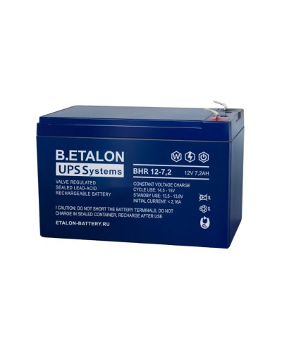 B.ETALON BHR 12-7,2. Аккумулятор герметичный свинцово-кислотный. ETALON в Ярославле