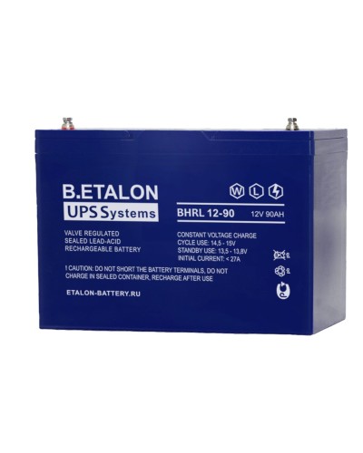 B.ETALON BHRL 12-90. Аккумулятор герметичный свинцово-кислотный. ETALON в Ярославле