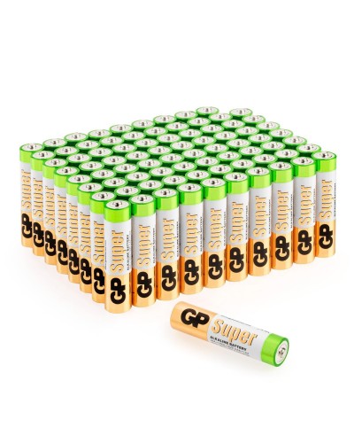 GP Super Alkaline 24A AAA (GP 24A-2CRVS80), упак. 80 шт.. Алкалиновые батарейки. GP Batteries в Ярославле