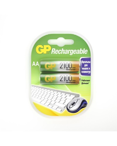 GP 210AAHC AA (GP 210AAHC-2DECRC2), упак. 2 шт.. Перезаряжаемые аккумуляторы. GP Batteries в Ярославле