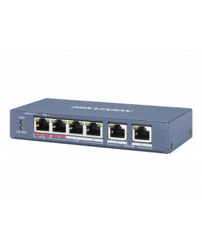 DS-3E0106P-E/M. Коммутатор с питанием POE. Hikvision в Ярославле