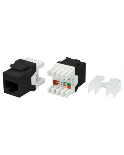 KJ8-8P8C-C6A-180-BK. Вставка Keystone Jack RJ-45. Hyperline в Ярославле