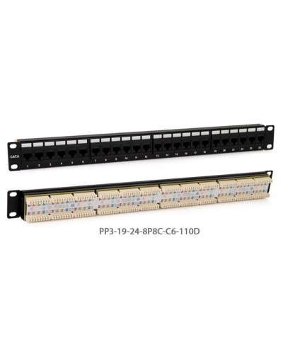 PP3-19-24-8P8C-C6-110D. Патч-панель 19. Hyperline в Ярославле