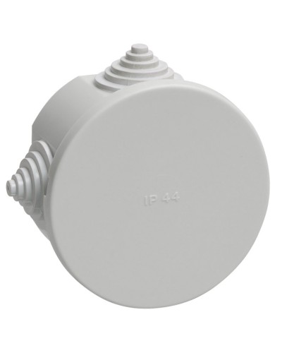 Коробка распаячная КМ41237 D75х40 открытой проводки IP44 4 гермоввода серая (UKO11-075-040-000-K41-44). Коробка распаячная безгалогенная (HF). IEK в Ярославле