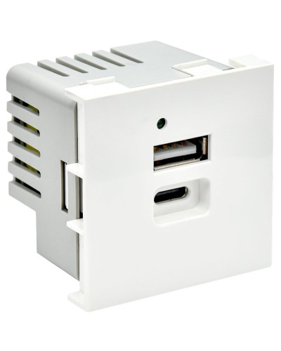 Розетка USB A+C 4,2А PRIMER РКЮ-25-40-П белый IEK (PR-KK40D-RU-0-2-AC-K01). Розетка USB. IEK в Ярославле