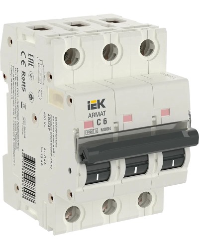 M06N 3P C 6А 6кА ARMAT (AR-M06N-3-C006). Автоматический выключатель. IEK в Ярославле
