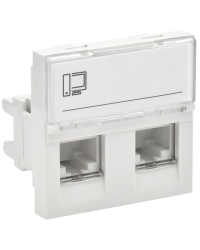 Розетка RJ45 кат.5E PRIMER РКИ-22-00-П-5 белый IEK (PR-KK40D-RI-0-2-2C5EU-K01). Розетка RJ-45. IEK в Ярославле
