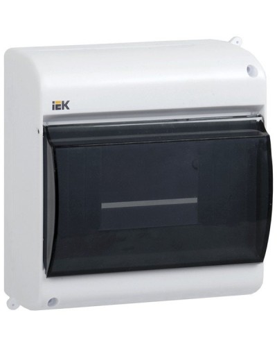 Корпус пластиковый КМПн 2/4 IP30 белый KREPTA 3 (MKP42-N-04-30-12). Щиток модульный с прозрачной дверцей, настенный. IEK в Ярославле