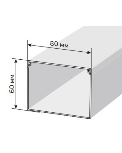 Короб 80х60 ЭЛЕКОР (CKK10-080-060-1-K01-008). Кабель-канал с двойным замком. IEK в Ярославле