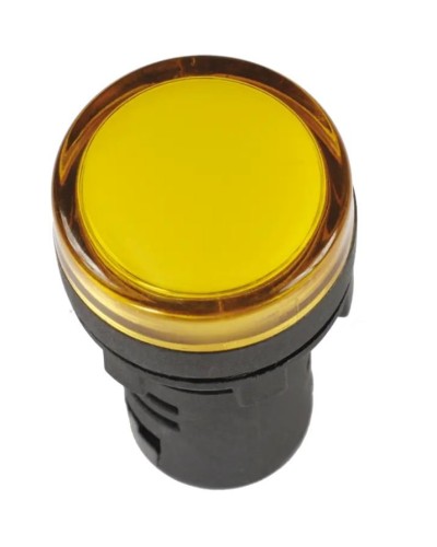 Лампа AD22DS (LED) матрица D22 мм желтый 12В AC/DC желтый (BLS10-ADDS-012-K05). Светосигнальный индикатор. IEK в Ярославле