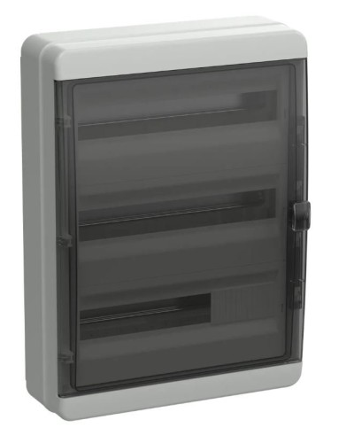 Корпус пластиковый КМПн-54 IP65 TEKFOR (TF5-KP72-N-54-65-K03-K02). Корпус модульный пластиковый черная прозрачная дверь. IEK в Ярославле