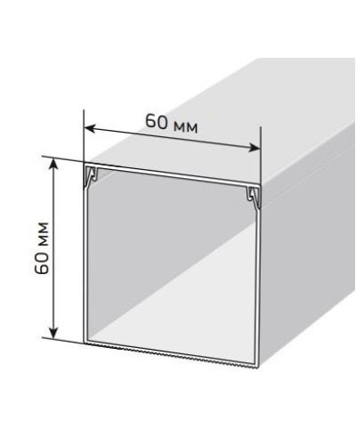 Короб 60х60 ЭЛЕКОР (CKK10-060-060-1-K01). Кабель-канал с двойным замком. IEK в Ярославле