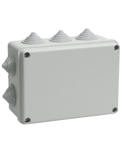 Коробка распаячная КМ41242 150х110х70 открытой проводки IP55 10 гермовводов серая (UKO10-150-110-070-K41-55). Коробка распаячная безгалогенная (HF). IEK в Ярославле