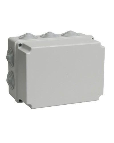 Коробка распаячная КМ41245 190х140х120 открытой проводки IP44 10 гермовводов серая (UKO10-190-140-120-K41-44). Коробка распаячная безгалогенная (HF). IEK в Ярославле