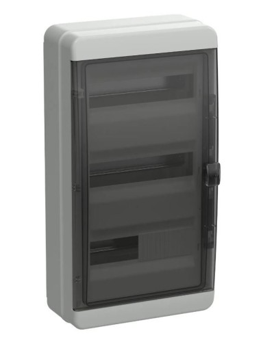 Корпус пластиковый КМПн-36 IP65 TEKFOR (TF5-KP72-N-36-65-K03-K02). Корпус модульный пластиковый черная прозрачная дверь. IEK в Ярославле