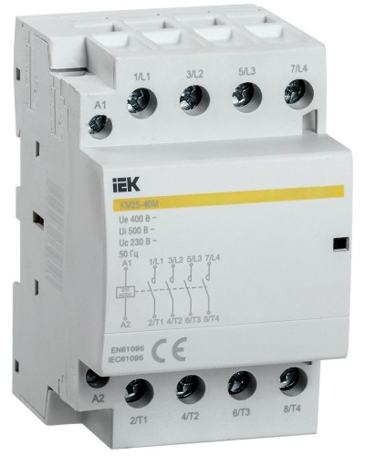 Контактор модульный КМ25-40М AC/DC (MKK21-25-40). Контактор модульный. IEK в Ярославле