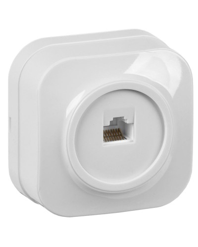 Розетка RJ45 кат.5E о/у РК10-ХБ белый IEK GLORY (EKH10-K01). Розетка компьютерная. IEK в Ярославле