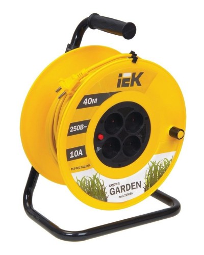 УК40 4 места, 40м (WKP23-10-04-40). Удлинитель на катушке Garden. IEK в Ярославле